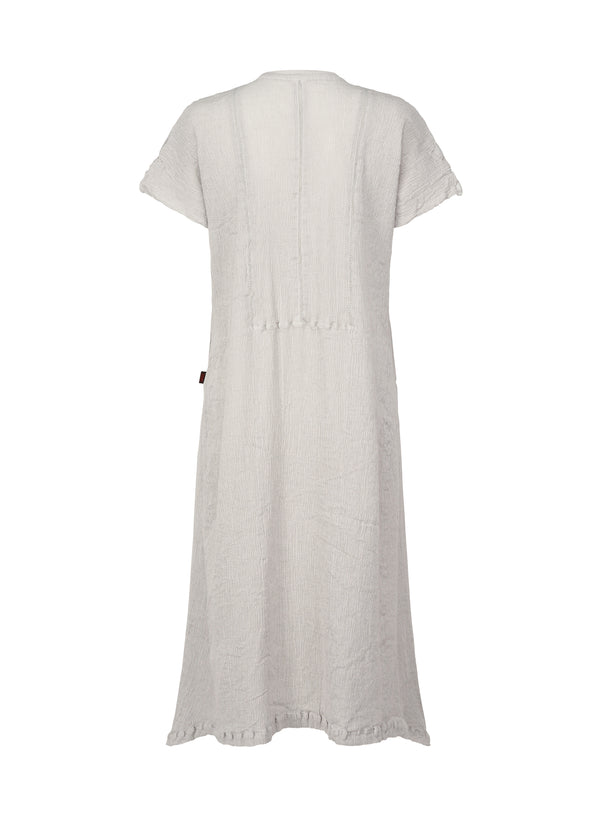KYO CHIJIMI MESH STRIPE Dress White
