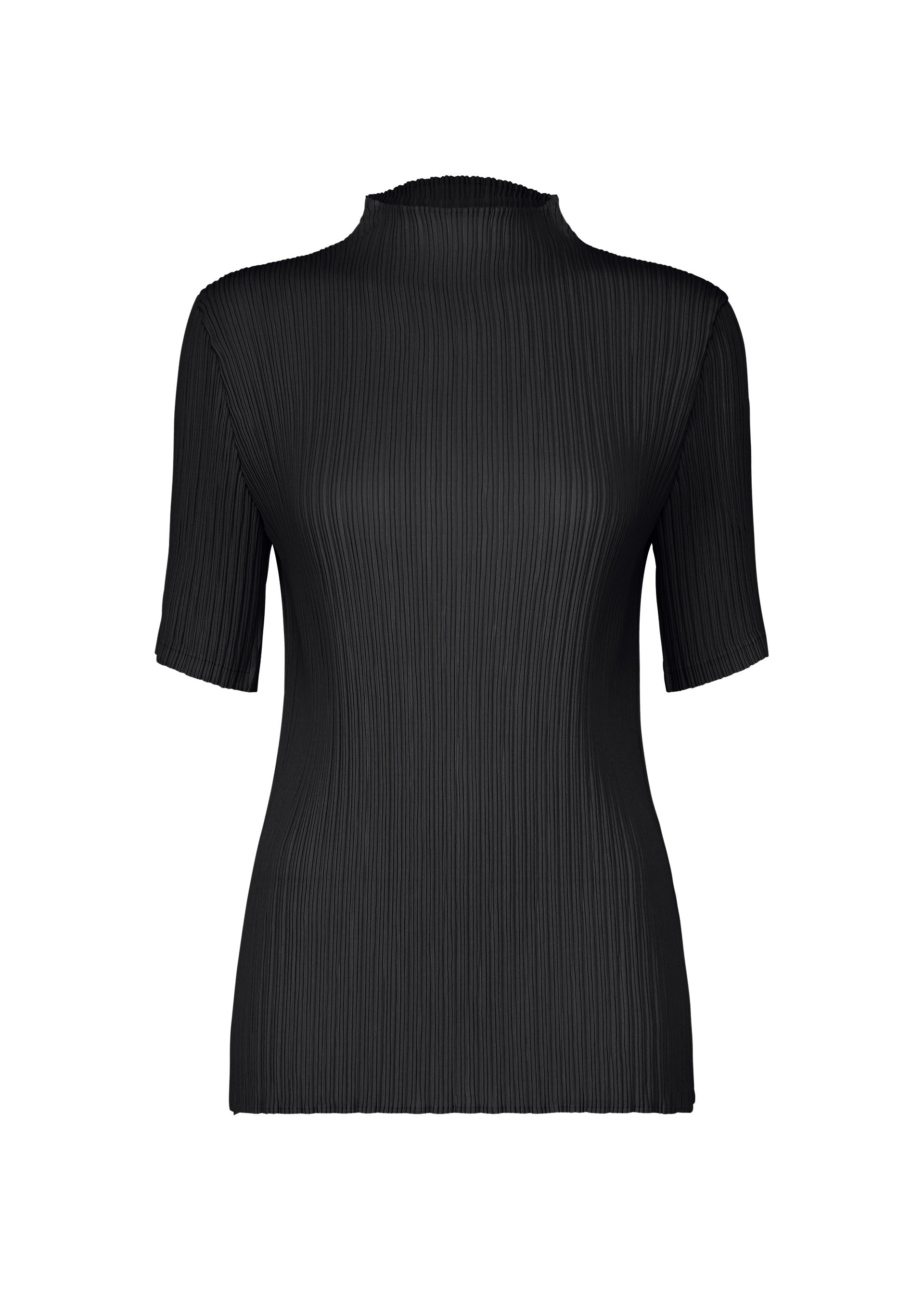 HATCHING PLEATS Top Black