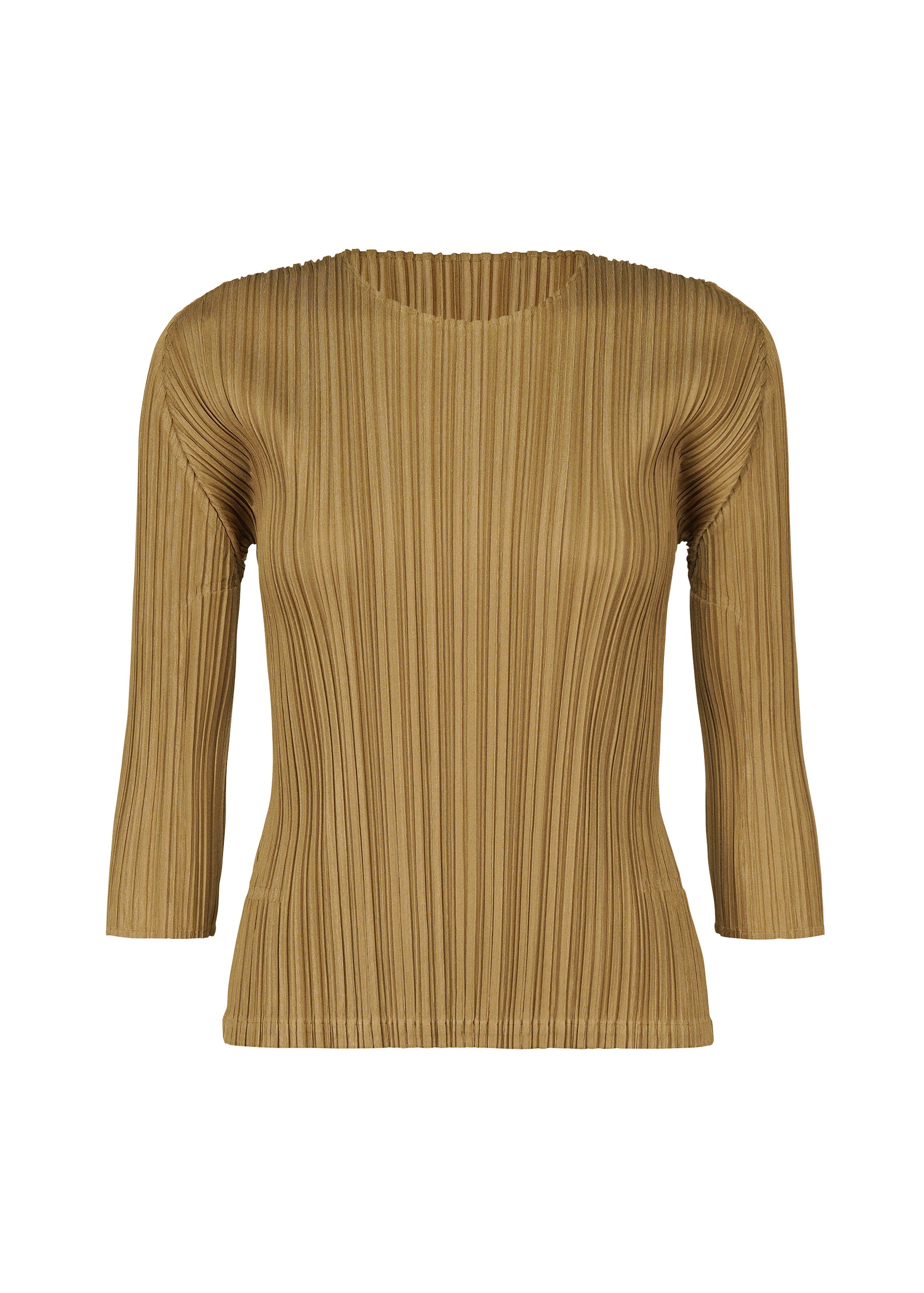 MELLOW PLEATS Top Light Brown