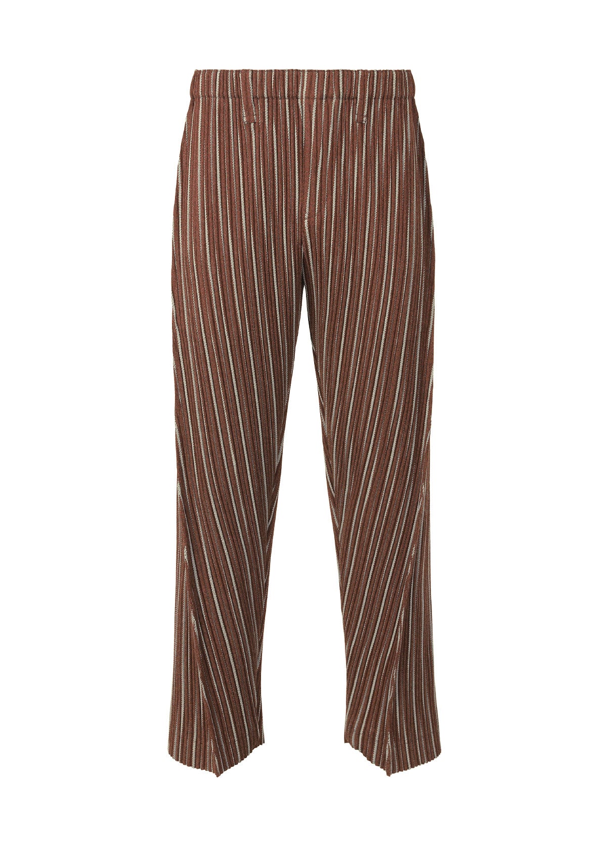 TWEED PLEATS Trousers Red Stripe | ISSEY MIYAKE ONLINE STORE UK