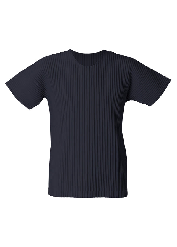 BASICS Pleated T-Shirt Navy | ISSEY MIYAKE ONLINE STORE UK