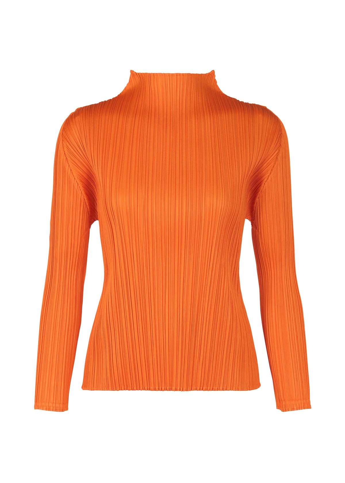 MONTHLY COLORS : NOVEMBER Mock Neck Top Dark Orange | ISSEY MIYAKE