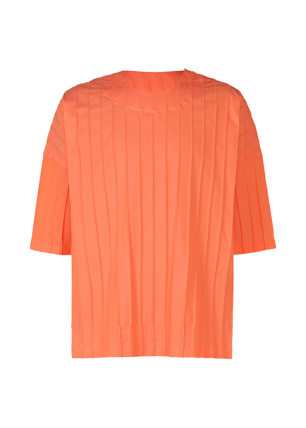 A product shot of the A POC ABLE ISSEY MIYAKE  TYPE W 007 top in coral red (23)