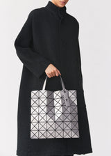 LUCENT METALLIC Tote Silver