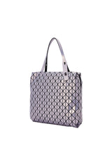 A detail shot of the BAO BAO ISSEY MIYAKE  ROW METALLIC handbag