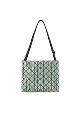 A product shot of the BAO BAO ISSEY MIYAKE  ROW METALLIC shoulder bag in ash green (60)