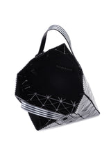 A detail shot of the BAO BAO ISSEY MIYAKE  BEAM tote