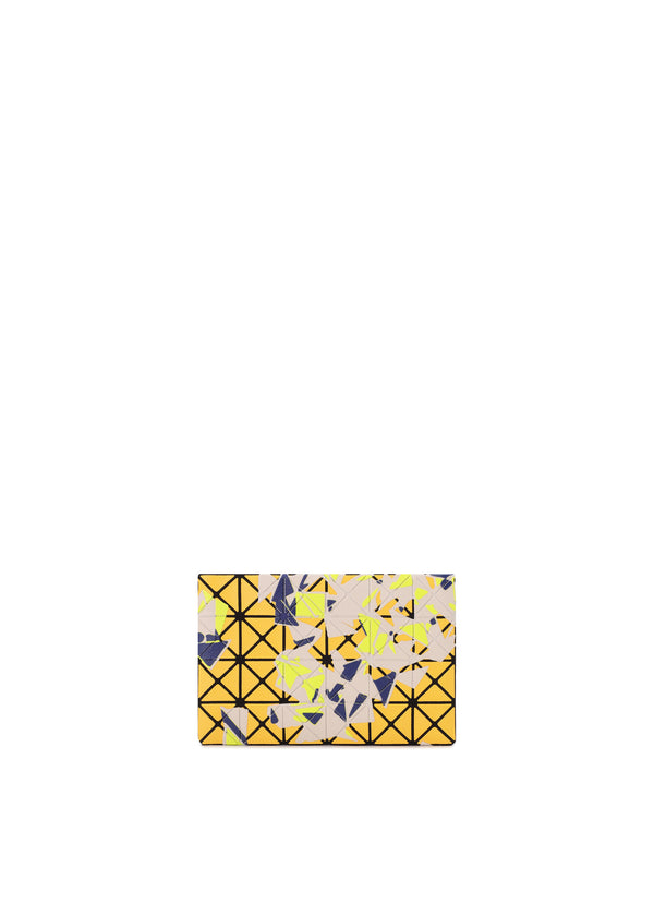 A product shot of the BAO BAO ISSEY MIYAKE  CLAM WALLET SPRITZ wallet in yellow base (59)