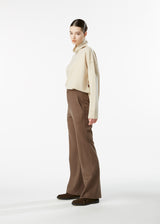 SUPER 100 WOOL BOTTOMS Trousers Brown