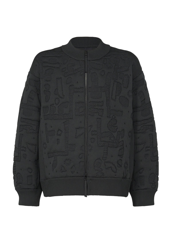GEOMETRIC MATELASSE Jacket Black