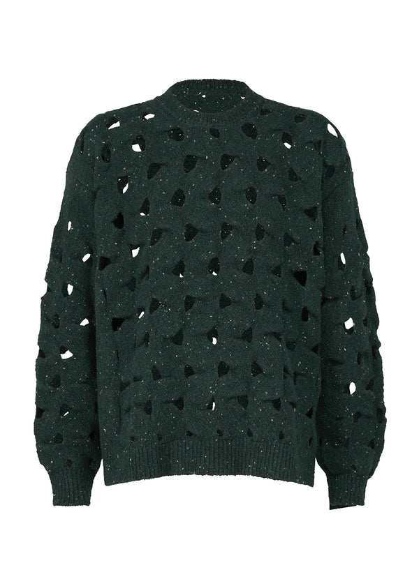 WOOL NEST KNIT Top Dark Green