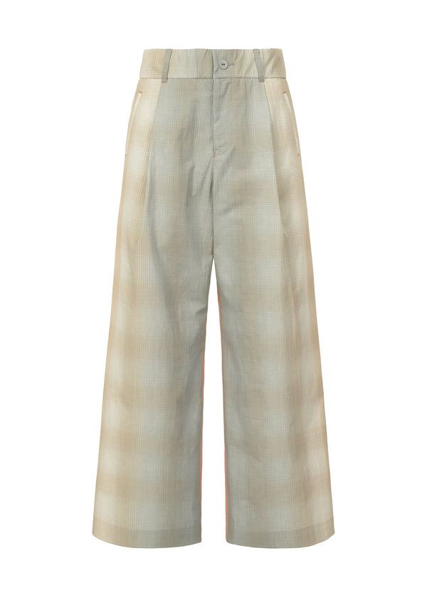 GRADATION CHECK Trousers Pink x Beige