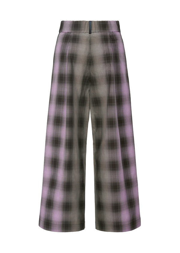 GRADATION CHECK Trousers Grey x Purple