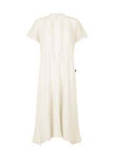 KYO CHIJIMI MESH STRIPE Dress White