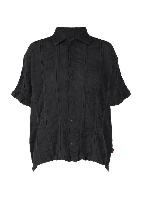 KYO CHIJIMI STRIPE Shirt Black