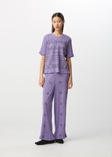 KYO CHIJIMI EMBROIDERY Trousers Purple