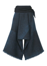 A product shot of the HAAT  SQUARE GRADATION trousers in blue (72)