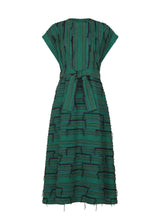 A product shot of the HAAT  FRINGE MIXED dress in green (62)