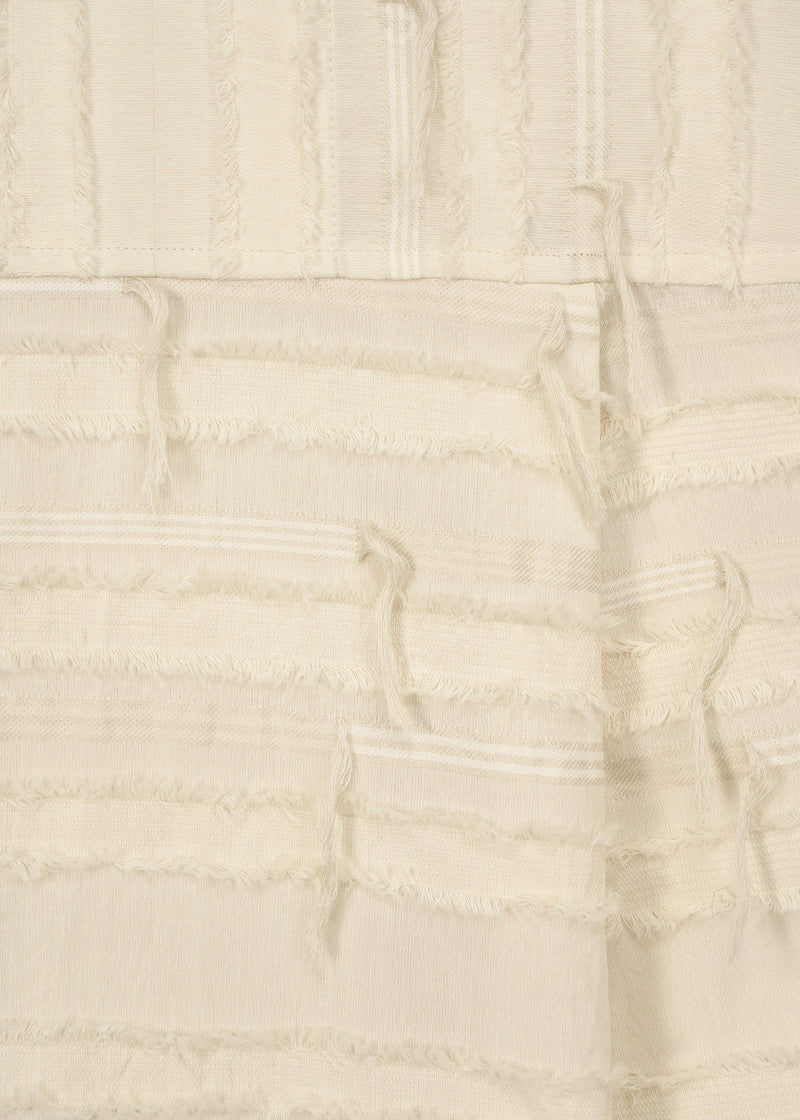 A detail shot of the HAAT  FRINGE MIXED dress