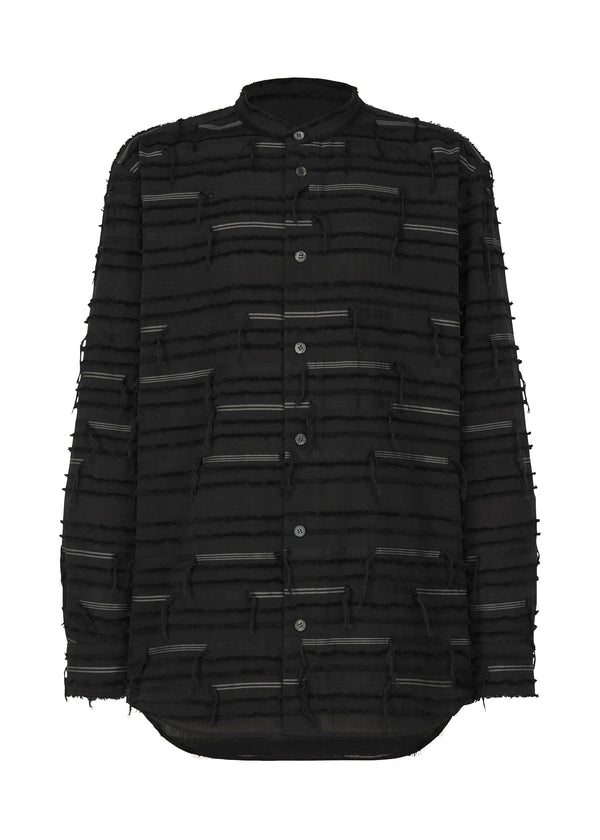 A product shot of the HAAT  FRINGE MIXED shirt in black (15)