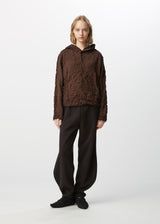 KUMO SHIBORI KNIT Cardigan Dark Brown