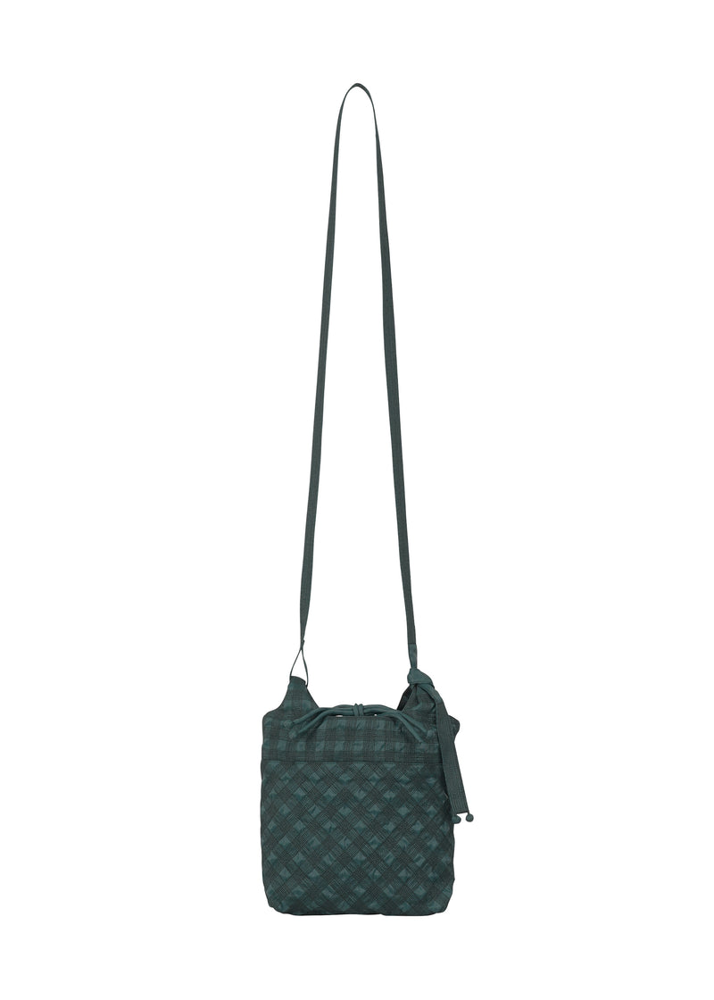 A product shot of the HAAT  MINI SQUARE PLAID bag in peacock green (66)