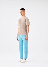 COLOR PLEATS Trousers Aqua Blue