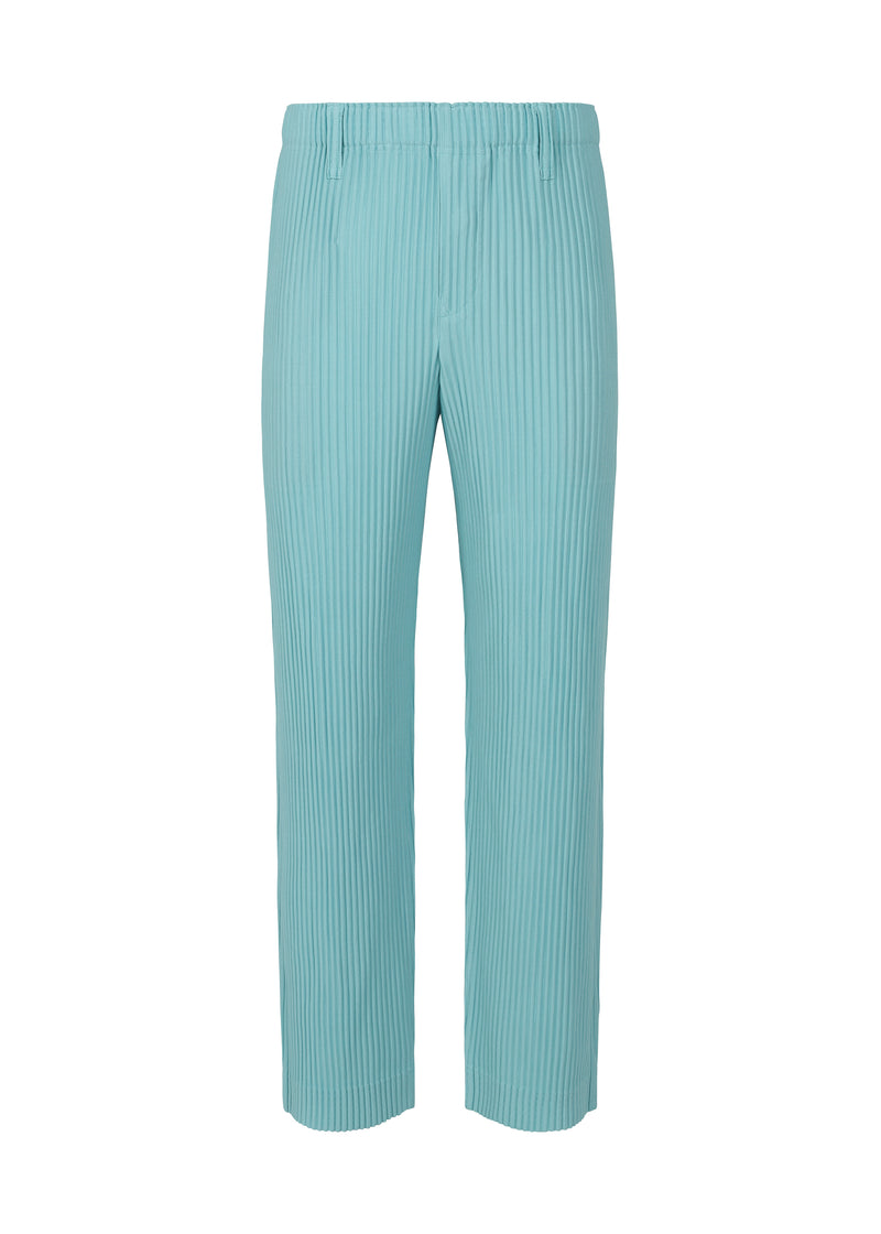 COLOR PLEATS Trousers Aqua Blue