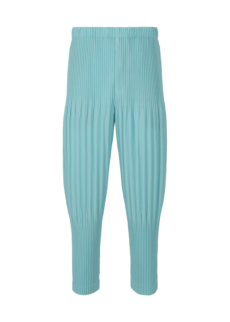 COLOR PLEATS Trousers Aqua Blue
