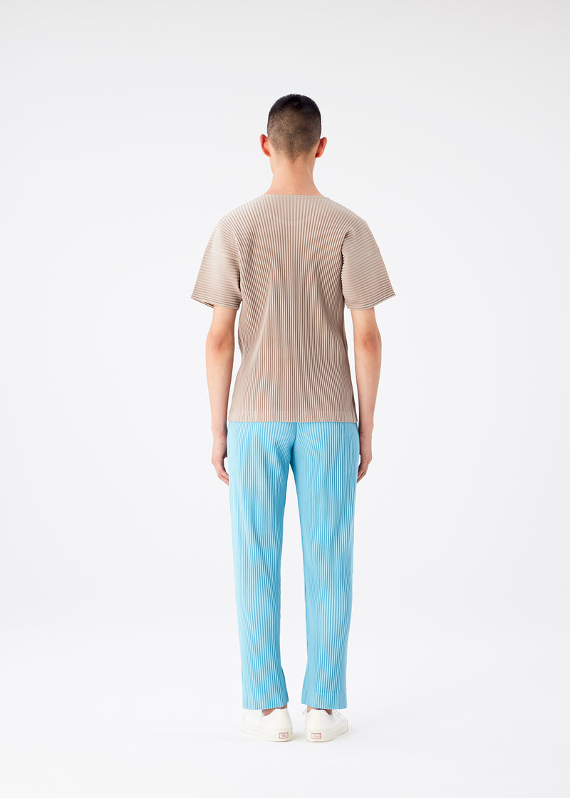 COLOR PLEATS Top Aqua Blue