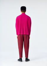 COLOR PLEATS Trousers Tea Red