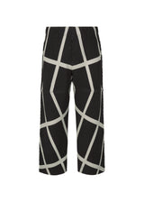 SKEW GRID Trousers Black x Light Grey