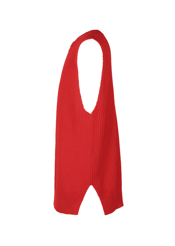 COMMON KNIT Vest Red