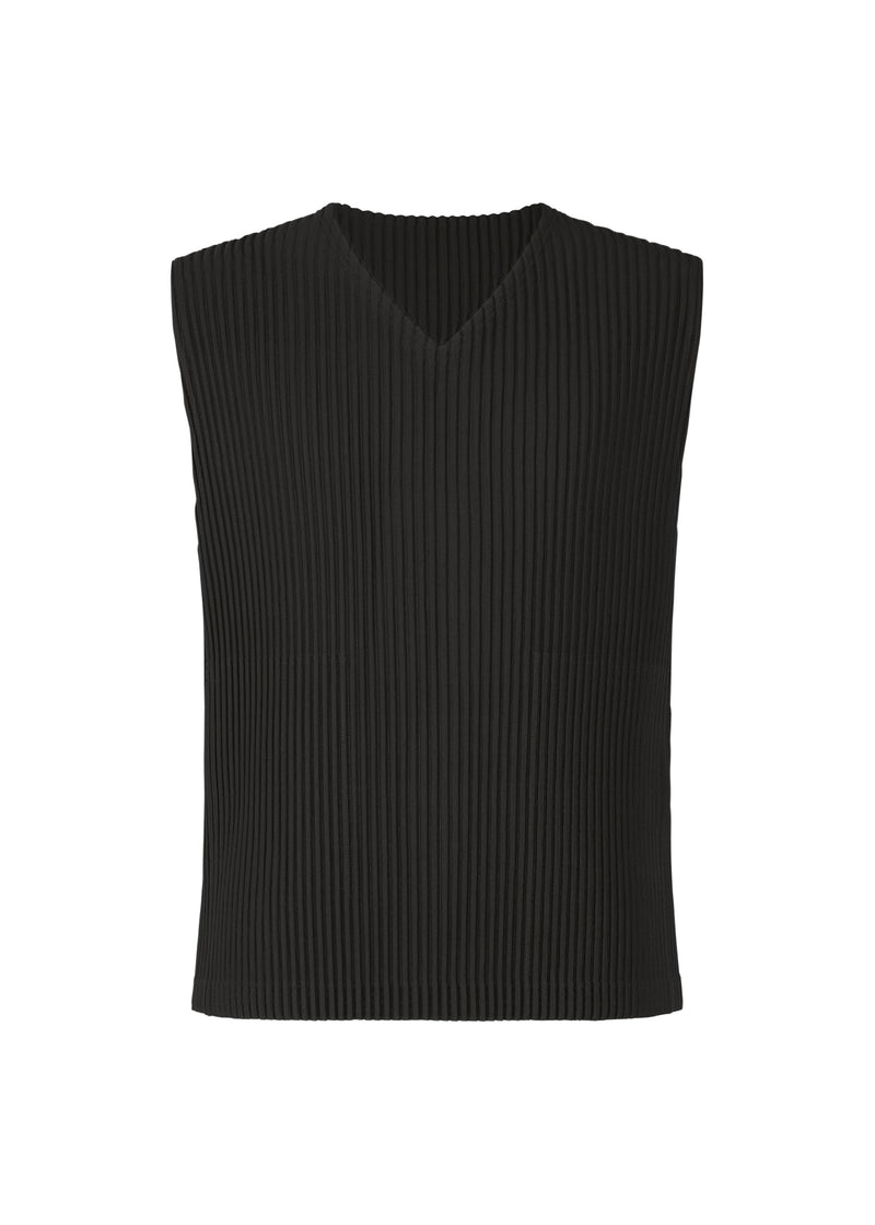 A product shot of the HOMME PLISSÉ ISSEY MIYAKE MC AUGUST vest in black (15)