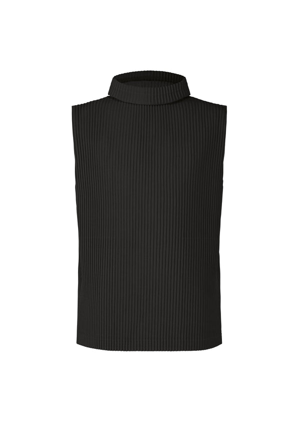 A product shot of the HOMME PLISSÉ ISSEY MIYAKE MC OCTOBER vest in black (15).