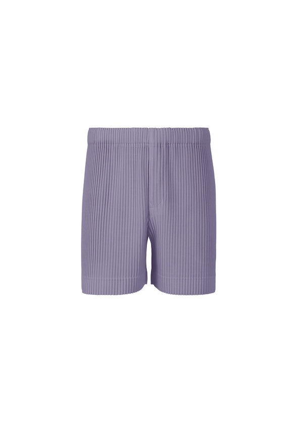 A product shot of the HOMME PLISSÉ ISSEY MIYAKE  MC JULY shorts in grey purple (82)