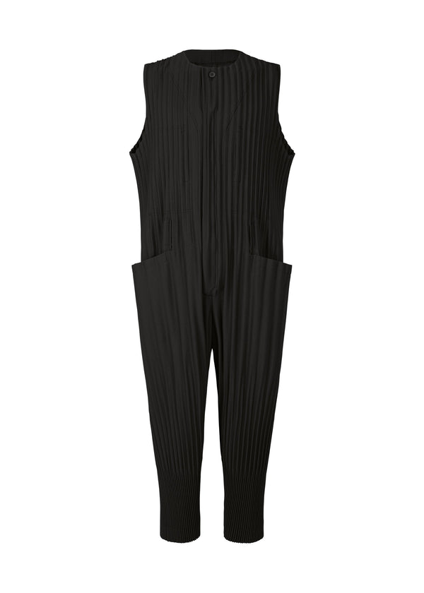 A product shot of the HOMME PLISSÉ ISSEY MIYAKE PLEATS BOTTOMS 2 jumpsuit in black (15).