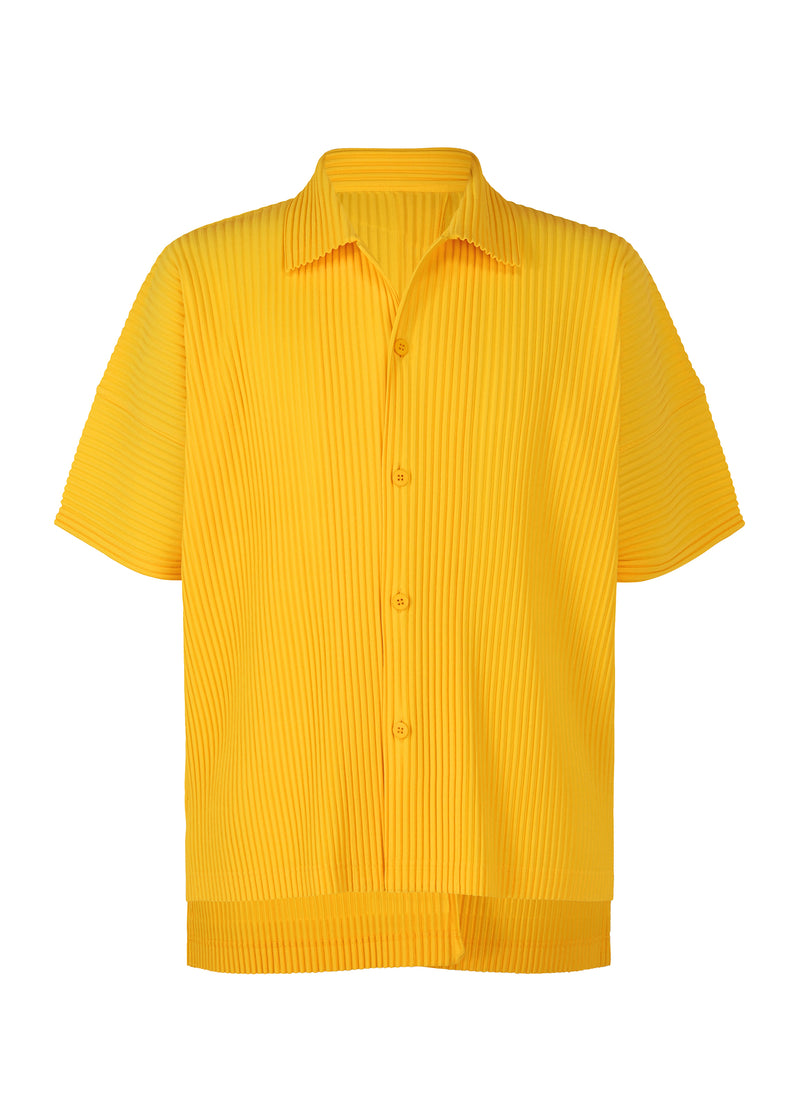 A product shot of the HOMME PLISSÉ ISSEY MIYAKE  MC JULY shirt in yellow (52)