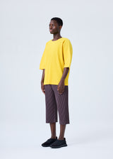 A model wears the HOMME PLISSÉ ISSEY MIYAKE  MC JULY top