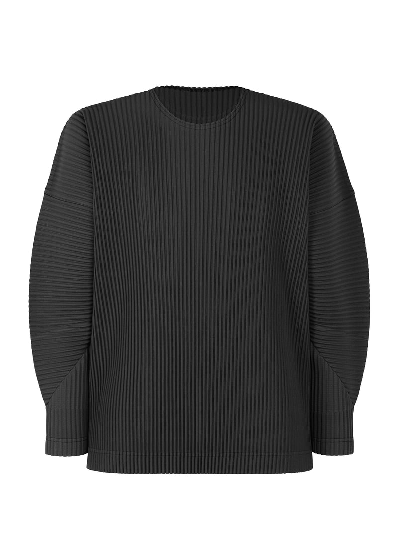 A product shot of the HOMME PLISSÉ ISSEY MIYAKE  TUCKED top in black (15)