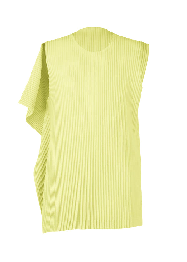 A product shot of the HOMME PLISSÉ ISSEY MIYAKE RB_COLOR PALETTE 1 top in sour green (61)