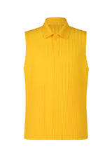 A product shot of the HOMME PLISSÉ ISSEY MIYAKE  MC JULY shirt in yellow (52)