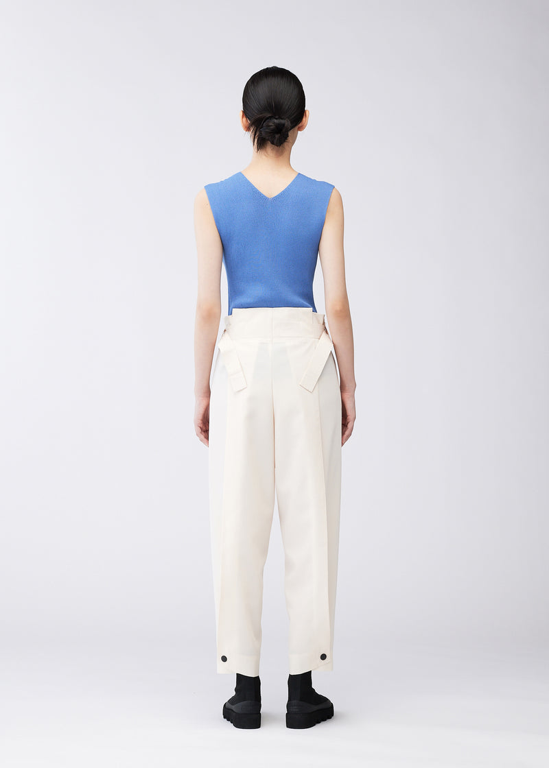 FLAT TUCK Trousers Ivory