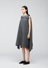 A model wears the 132 5. ISSEY MIYAKE  FRACTAL SOLID dress