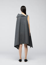 A model wears the 132 5. ISSEY MIYAKE  FRACTAL SOLID dress