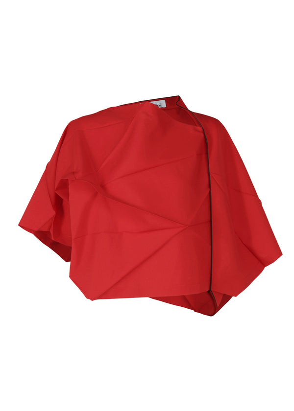 A product shot of the 132 5. ISSEY MIYAKE NO.4 shirt in red (24).