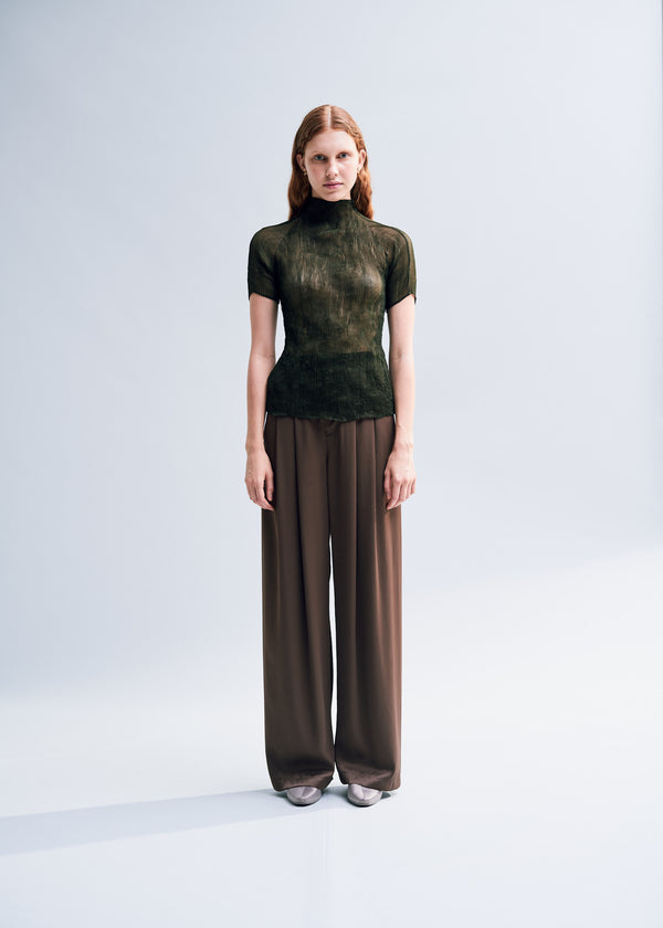 CHIFFON TWIST 3 Top Dark Green