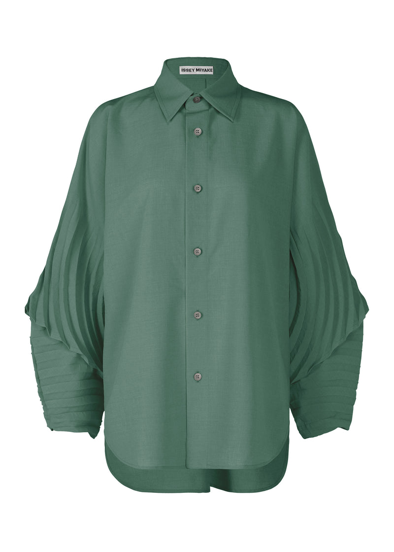 RESONANT PLEATS Shirt Blue Green