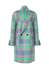 COUNTERPOINT CHECK Coat Green-Hued