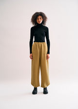 REITERATION PLEATS SOLID Trousers Ochre
